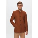 D's Damat 1HCK78ORT5033 Regular Fit Camel Dik Yaka Kaşe Erkek Kaban