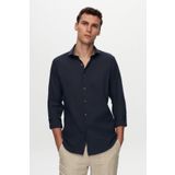 D's Damat 2HF02ORT3185 Slim Fit Lacivert Italyan Yaka Erkek Gömlek