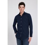 D's Damat 2HF02ORT5185 Slim Fit Lacivert Italyan Yaka Erkek Gömlek