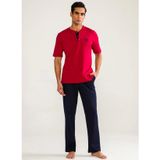 D'S Damat 3'lü Pijama Takımı Bordo-M