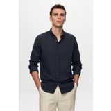 D's Damat 4HC02ORT03265 Slim Fit Lacivert Oxford Nakışlı Gömlek