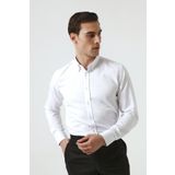D's Damat 5HC02ORT07265 Slim Fit Beyaz Armürlü Erkek Gömlek