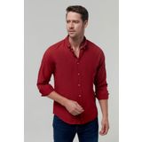 D's Damat 5HC02ORT07265 Slim Fit Bordo Armürlü Erkek Gömlek