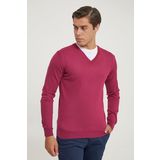 D's Damat 5HF060632003D Regular Fit Fuşya Düz Örgü Erkek Kazak