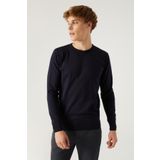 D's Damat 5HF06ORT12004 Regular Fit Lacivert Bisiklet Yaka Kazak