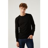 D's Damat 5HF06ORT12004 Regular Fit Siyah Bisiklet Yaka Erkek Kazak