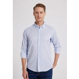 D's Damat 6HC02ORT10265 Slim Fit Açık Mavi Çizgili Erkek Gömlek