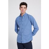 D's Damat 7HC02ORT13265 Regular Fit Mavi Düz Erkek Gömlek