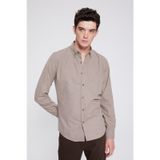 D's Damat 7HC02ORT13265 Regular Fit Vizon Düz Erkek Gömlek