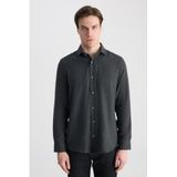 Ds Damat Comfort Antrasit Gabardin Gömlek