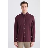 Ds Damat Comfort Bordo Gabardin Gömlek