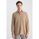 Ds Damat Comfort Camel Gabardin Gömlek