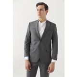 Ds Damat Comfort Fit Gri Düz Travel Takim Elbise