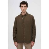 Ds Damat Comfort Fit Haki Düz %100 Keten Gömlek Ceket 2HC04S2194850
