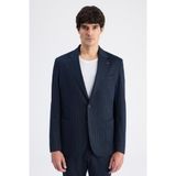 Ds Damat Comfort Fit Lacivert Çizgili Takim Elbise