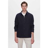 Ds Damat Comfort Fit Lacivert Düz %100 Keten Gömlek Ceket 2HC04S2194850