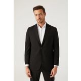 Ds Damat Comfort Fit Siyah Düz Travel Takim Elbise