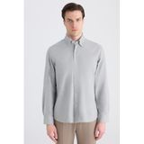 Ds Damat Comfort Gri Gabardin Gömlek