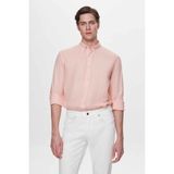 D'S Damat Comfort Pembe %100 Keten Gömlek 2HC02G803265M - 2XL