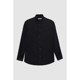 Ds Damat Comfort Siyah Düz Gömlek - 2XL
