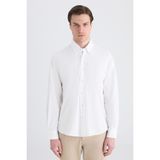 D'S Damat Ds Damat Comfort Beyaz Örme Gömlek 5HC02TD02265M - XL