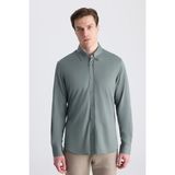 D'S Damat Ds Damat Comfort Haki Örme Gömlek 5HC02TD02265M - XL