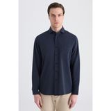 D'S Damat Ds Damat Comfort Lacivert Düz Gömlek 5HC02KC01327M