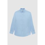 D'S Damat Ds Damat Comfort Mavi Düz Gömlek 4HC02AP01265M - 2XL