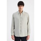 D'S Damat Ds Damat Comfort Mint Düz Gömlek 6HC020302304M - 2XL