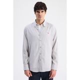 D'S Damat Ds Damat Comfort Vizon Çizgili Gömlek 6HC02G816304M - 3XL