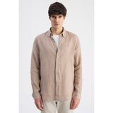 D'S Damat Ds Damat Comfort Vizon Çizgili Gömlek 6HC02HD45304M - XL