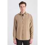 D'S Damat Ds Damat Comfort Vizon Düz Gömlek 5HC02KC01327M - XL