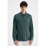 D'S Damat Ds Damat Comfort Zümrüt Yeşili Oxford Gömlek 6HC02G811304M - 3XL