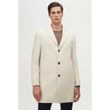 D'S Damat Ds Damat Ekru Mono Yaka Kaşe Kaban Erkek Regular Fit Yumuşak Doku ile Şıklık Sunar 5HF08ORT10000 - 46
