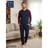 D'S Damat Ds Damat Maverick Reglan Kol Pijama Takımı Lacivert - XL