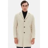 D'S Damat Ds Damat Regular Fit Bej Mono Yaka Kaşe Kaban Uzun Kol Erkekler İçin Şık Tasarım - 54