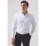 D'S Damat Ds Damat Regular Fit Beyaz Düz Gömlek 4HE02DY05025M