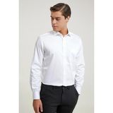 D'S Damat Ds Damat Regular Fit Beyaz Düz Gömlek 4HE02DY05289M - 4XL