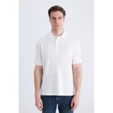 D's Damat Ds Damat Regular Fit Beyaz Pike Dokulu %100 Pamuklu T-shirt 4hc140211213m 801