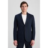 D'S Damat Ds Damat Regular Fit Lacivert Baskılı Takim Elbise - 6 Drop - 62