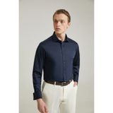 D'S Damat Ds Damat Regular Fit Lacivert Düz Gömlek