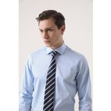 D'S Damat Ds Damat Regular Fit Mavi Düz Gömlek 4HE02DY05025M