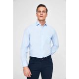 D'S Damat Ds Damat Regular Fit Mavi Düz Gömlek 4HE02TR00289M