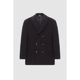 D'S Damat Ds Damat Regular Fit Siyah Kaşe Kaban %40 Pamuk %40 Polyamid %20 Polyester Uzun Kol Erkek 1HF08ORT10005 - 54