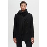 D's Damat Ds Damat Regular Fit Siyah Kruvaze Denizci Metal Düğme Detaylı Kaşe Kaban 1hf08ort10005 001