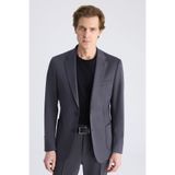 D'S Damat Ds Damat Slim Fit Antrasit Baskılı Takim Elbise