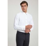 D'S Damat Ds Damat Slim Fit Beyaz Armürlü Smokin Gömlek 4HSS2GL282800 - XL