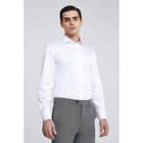 D'S Damat Ds Damat Slim Fit Beyaz Düz Gömlek 4HE02DY05067M - XL
