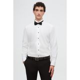 D'S Damat Ds Damat Slim Fit Beyaz Düz Smokin Gömlek 4HSS2DY05326M - XS