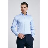 D'S Damat Ds Damat Slim Fit Mavi Düz Gömlek 4HE02DY05067M - XL